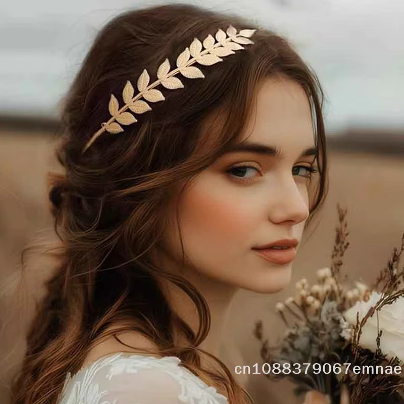 ZYAS Goldblatt-Stirnband, Krone Tiara, Haarreif - Bild 4