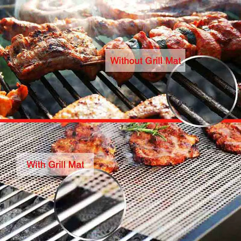 3er-Set Venlohome BBQ Grill Mesh Matten aus Drahtgeflecht, schwarz, Durchmesser: 40 cm - Bild 4