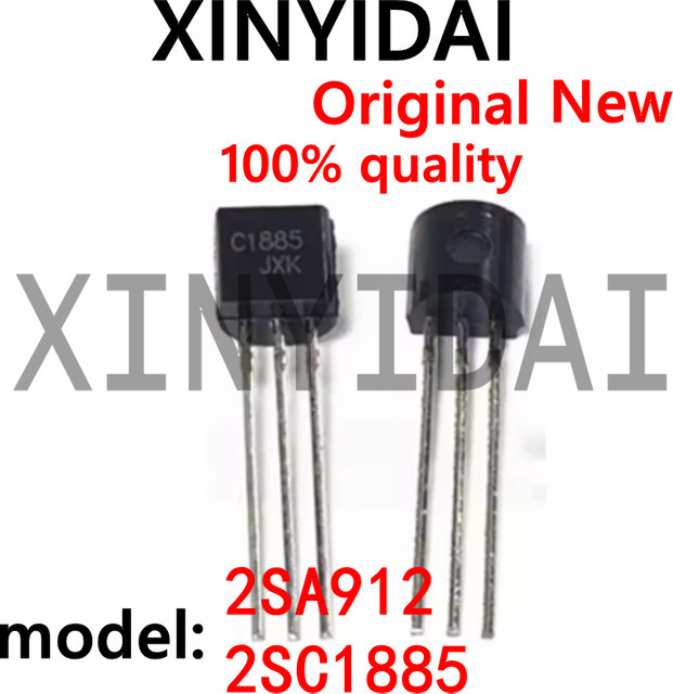 5er-Set XINYIDAI Transistoren 2SA912 und 2SC1885 im TO-92 Gehäuse, Farbe: Schwarz - Bild 1