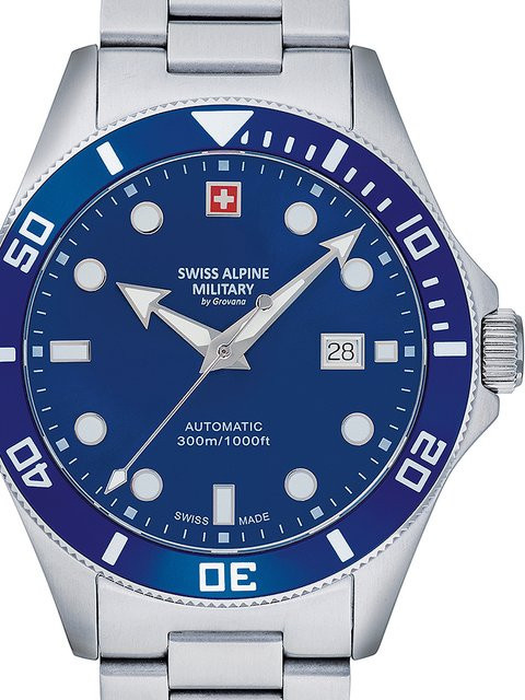 Swiss Alpine Military Diver Automatik Herrenuhr, Edelstahl, 44 mm, 30 ATM - Bild 1
