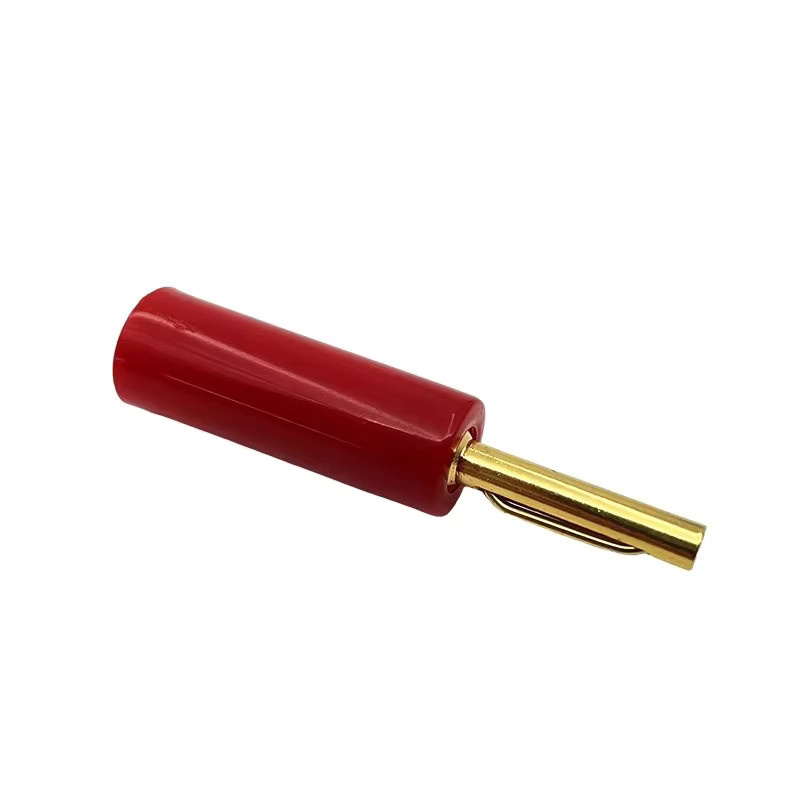 8er Set vergoldete Bananenstecker 4mm für Lautsprecher ohne Löten, Audio Video Kabel Adapter in Gold, Rot und Schwarz - Bild 2