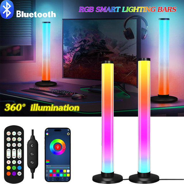 YSRSAI RGB LED Musik Rhythmus Lichtleiste für Desktop und Monitor, 360° Omnidirektional, Schwarz, Multicolour - Bild 1