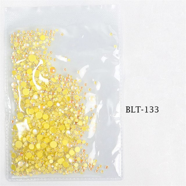 1440 Teile Glas Nail Art Dekoration Set mit mehrfarbigen halbrunden Strass Kristallen und Perlen für DIY Handwerk - Bild 1