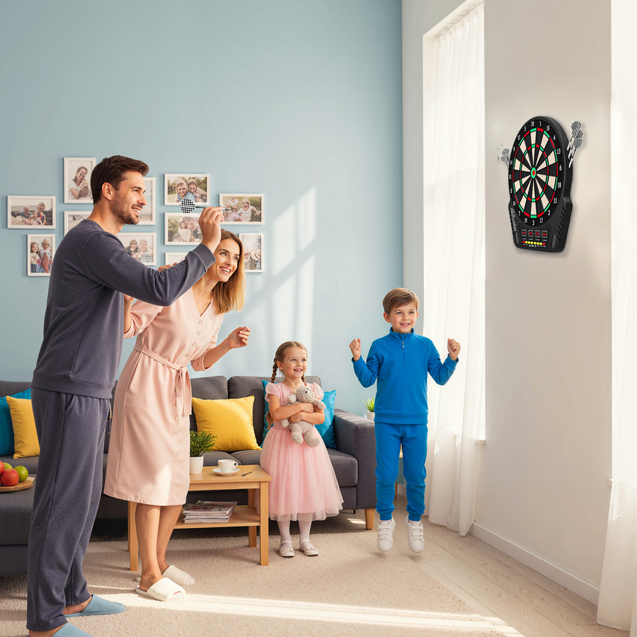 HOMCOM Elektronische Dartscheibe, mit 6 Darts und 24 Dartköpfen - Bild 2
