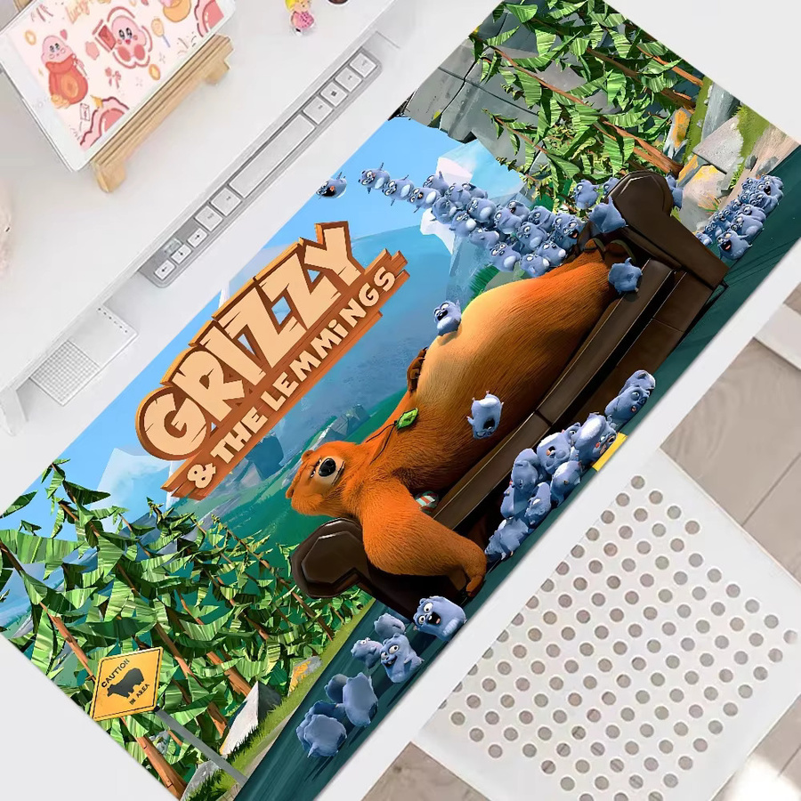 Grizzy And The Lemmings Gaming Mousepad in Multicolour für Laptop und Tastatur mit Edge Locking - Bild 6