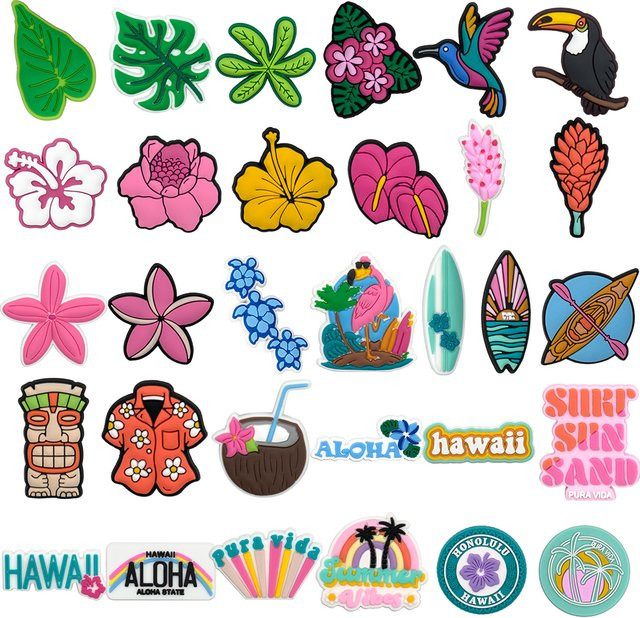 Schuh Charms Hawaiian Stil Blume, Unisex - Bild 1