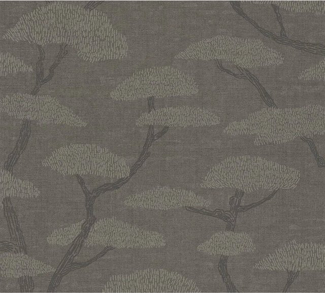 Profhome Asia Tapete Wald in Braun, Beige und Anthrazit, Vlies, Matt, Breite: 0,53 m, Länge: 10,05 m - Bild 1