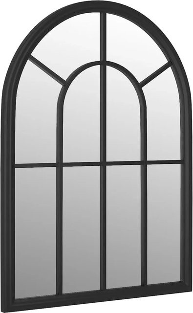 vidaXL Gartenspiegel in Schwarz aus Metall und Glas, B: 60 cm, H: 45 cm - Bild 1