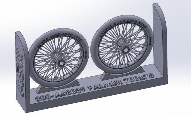 Palmer Spoked Wheels, UK WWI, für Sopwith Camel, Sopwith Pup, Sopwitch Snipe, 1:48 - Bild 1
