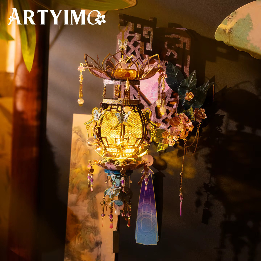 MU Schmetterling Schatten-Laterne, 3D Metall-Puzzle, DIY Bausatz - Bild 5