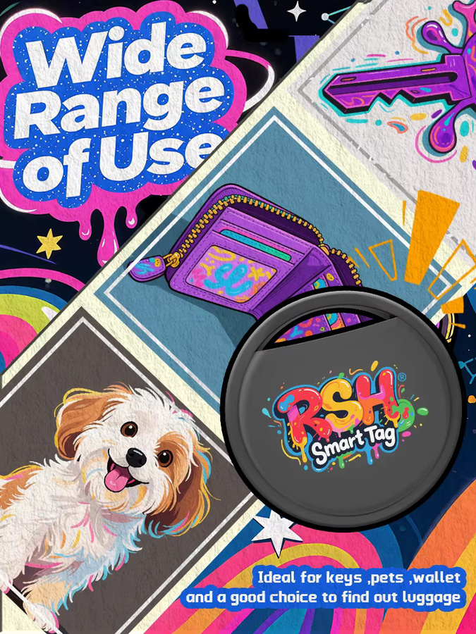 RSH Sicherheits-GPS-Tracker Smart Tag für Android und Google Find My Device, Farbe: Grau - Bild 6