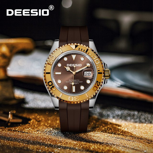 Deesio Armbanduhr Automatik, Edelstahl, Schwarz, Herren - Bild 1
