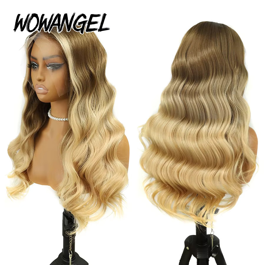 WOWANGEL Ombre Blonde Body Wave Echthaar Perücke, 13x6 HD Lace, Damen - Bild 3