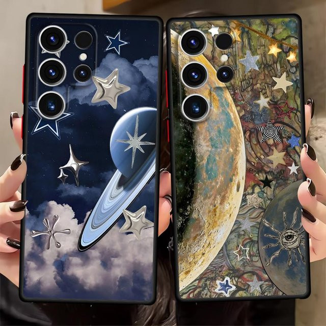 Handyhülle Collage Sterne Mond für Samsung Galaxy S21 S22 S23 S24 S25 S26 S20 Plus FE Ultra Note 20 10+ in Multicolour - Bild 1