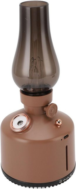 DaiXiao-N12 Vintage Kerosinlampe Luftbefeuchter in Braun mit 260 ml Kapazität, leiser Ultraschall-Vernebler mit 2 Nebelstufen und stufenloser Dimmung als Nachtlicht - Bild 1