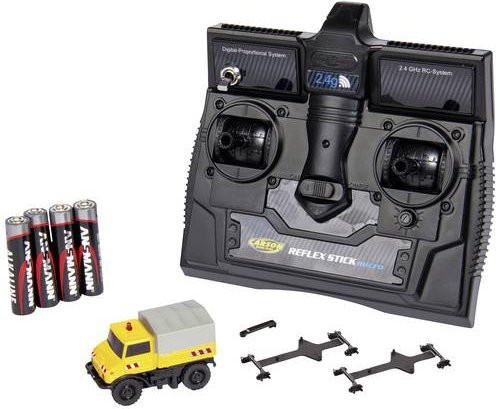 Carson Modellsport Unimog U406 Zweiwegefahrzeug RC Modell-LKW Elektro im Maßstab 1:87 - Bild 1
