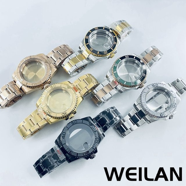 ANGLANG Taucheruhr Edelstahl, Keramik- und Aluminium-Lünette, Saphirglas, 40 mm, Unisex - Bild 1