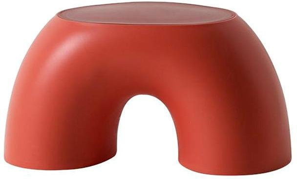 Wolfman Kinderhocker in Regenbogenform aus Kunststoff, rot, moderner Tritthocker für Kinderzimmer und Wohnzimmer - Bild 1