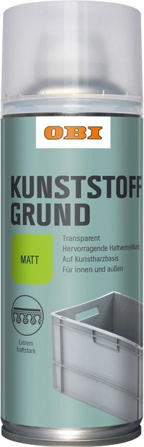 OBI Kunststoff-Grundierung Spray Transparent matt 400 ml - Bild 1