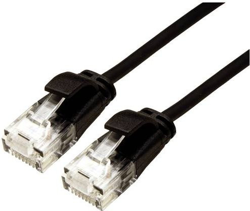 Roline RJ45 Patchkabel CAT 6a U/UTP Ethernet LAN Schwarz 5,00 m - Bild 1