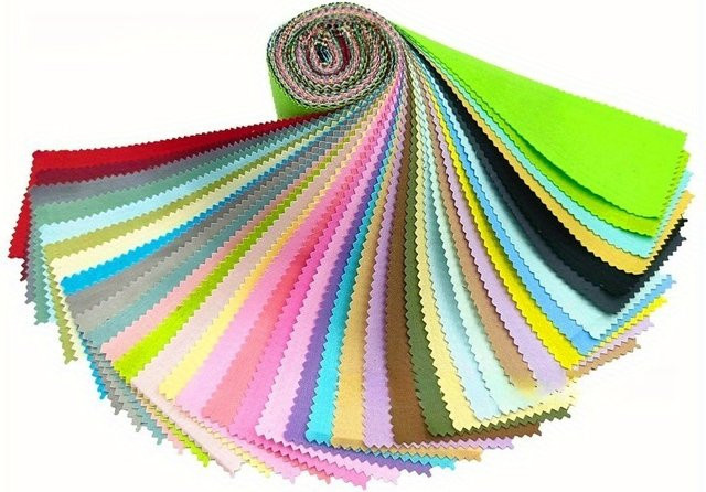 40 Stück gesteppte Stoffstreifen in Mehrfarben für DIY-Puppenkleidung und Bastelmaterialien, B: 6,4 cm, L: 50 cm - Bild 1