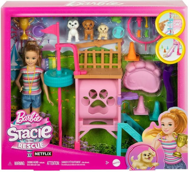 Mattel Barbie Stacie Hündchenspielplatz-Spielset mit Puppe und Zubehör ab 3 Jahren - Bild 1