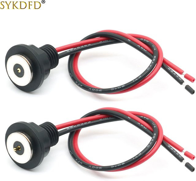 SYKDFD Magnetische DC-15A-CX Männliche Buchse mit Gewinde, Wasserdichte Magnetische Saug-Kontaktschnittstelle, Black - Bild 1