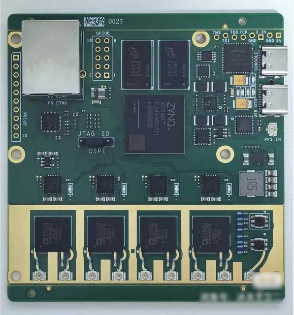 Wishcolor SDR-Entwicklungsboard SDR-1T8R 70MHz-6GHz 1TX 8RX mit 4 AD9361 Chips für 8-Kanal phasensynchronen Empfang in Grün - Bild 1