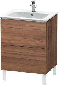 Duravit L-Cube Waschtischunterschrank stehend, Nussbaum Natur, B: 62 cm, T: 48,1 cm, H: 70,4 cm - Bild 1