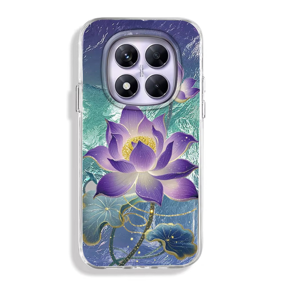Handyhülle mit blauem Lotusblüten-Design für Xiaomi Redmi Note und diverse Modelle - Bild 3