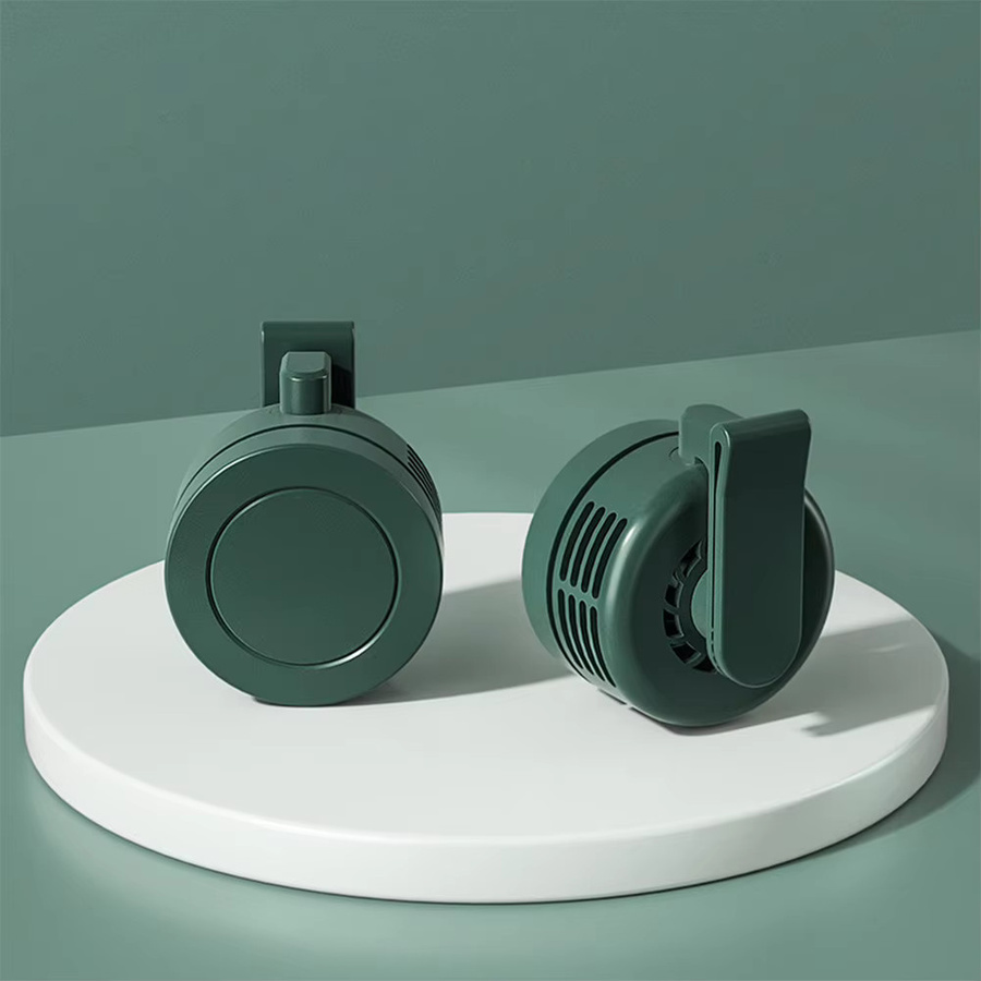 ALLOYSEED Mini-Shirt-Ventilator, tragbarer wiederaufladbarer Körperventilator in Grün - Bild 2