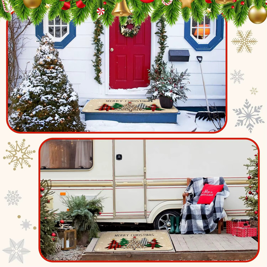 VIKAMA Weihnachtszwerg Teppich, rutschfest und schmutzabweisend, mehrfarbig, B/T/H: 40 x 40 x 40 cm - Bild 2