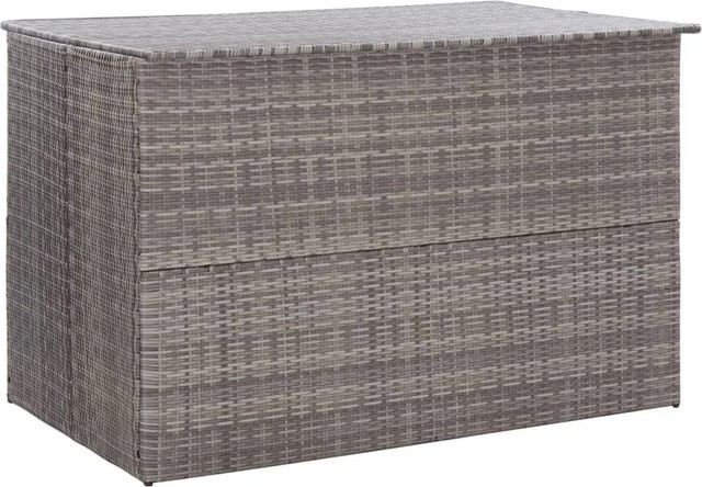 vidaXL Gartenbox aus Poly Rattan in Grau mit Stahlrahmen, B/T/H: 150 x 100 x 100 cm - Bild 1