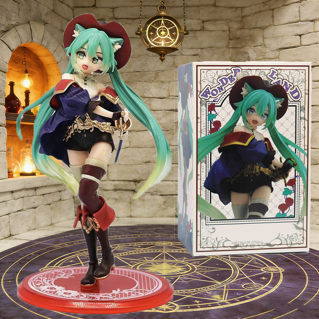 Hatsune Miku Anime-Figur Wunderland von Bandai als PVC-Modell in Multicolor zur Desktop-Dekoration - Bild 1