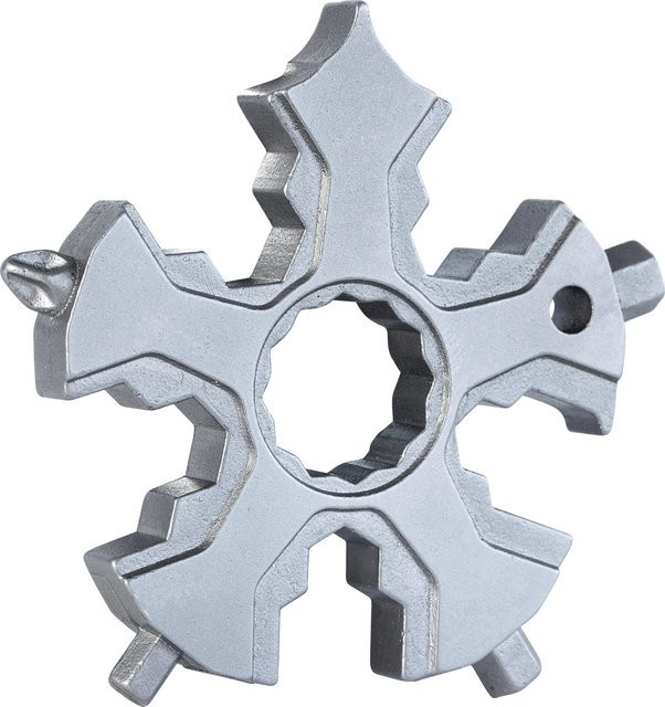 LUX-TOOLS Schneeflocken-Multitool 18in1 aus Edelstahl in Silber - Bild 1