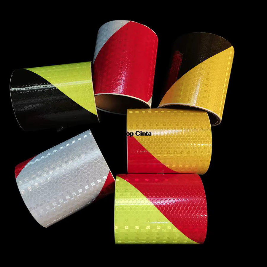 Reflektierendes Warnband Satop Cinta aus wasserfestem PVC in Weiß und Rot, Breite: 10 cm, Länge: 1 m - Bild 2