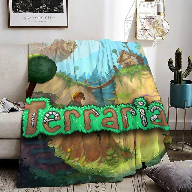 Terraria Flanellendecke in Weiß und Multicolour, leichte 240g Decke für den Sommer - Bild 1