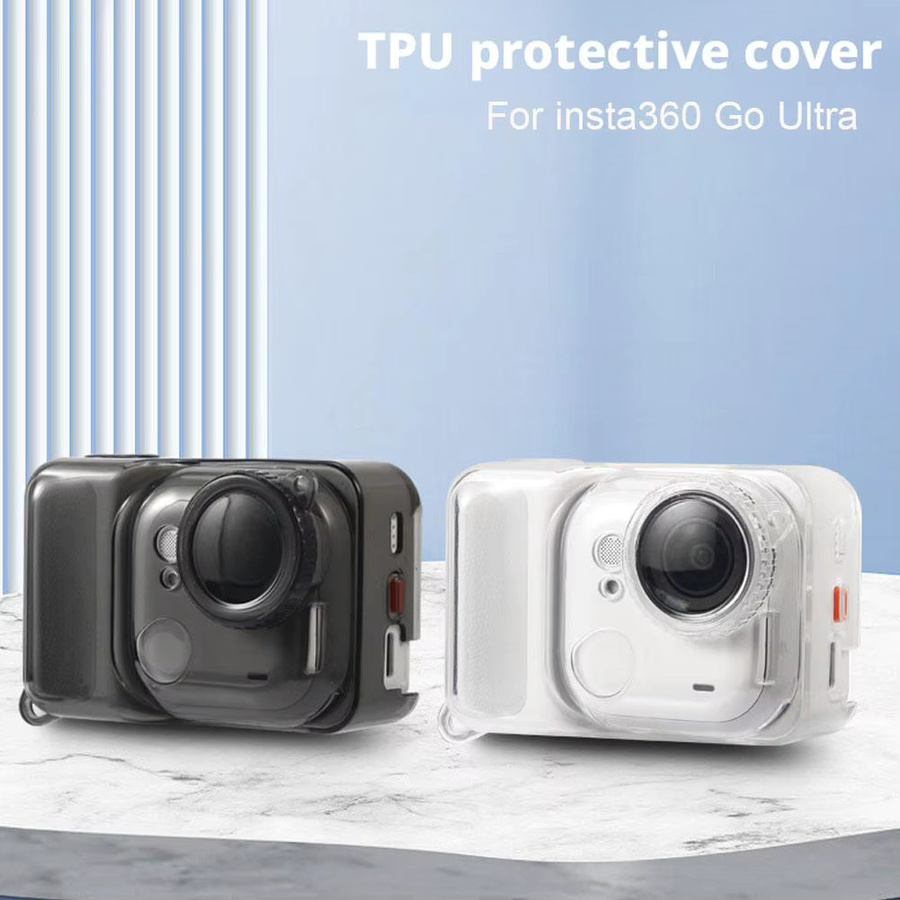 Insta360 Go Ultra Schutzhülle aus transparentem TPU mit Anti-Verlust-Seil und kratzfester Objektivkappe - Bild 3