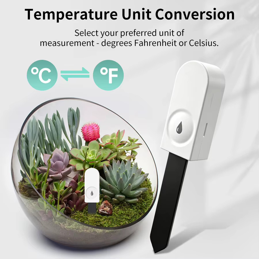 Tuya Zigbee 3.0 Bodenfeuchtesensor in Weiß zur Temperatur- und Feuchtigkeitsmessung für intelligente Gartenpflanzen via Smart Life App und Zigbee2MQTT - Bild 3