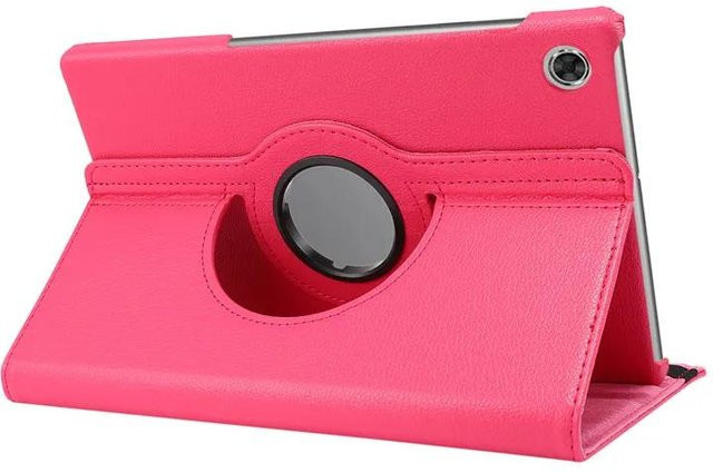 360 Grad drehbares PU-Leder Etui für Lenovo Tab 10.1 (2025) mit Ständerfunktion in Pink - Bild 1