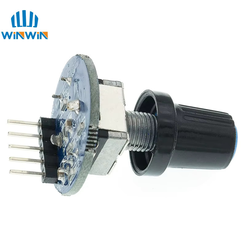 AITEWIN ROBOT EC11 Drehgeber Modul mit Audio-Drehpotentiometer und Knopfkappe für Arduino-Entwicklungen - Bild 5
