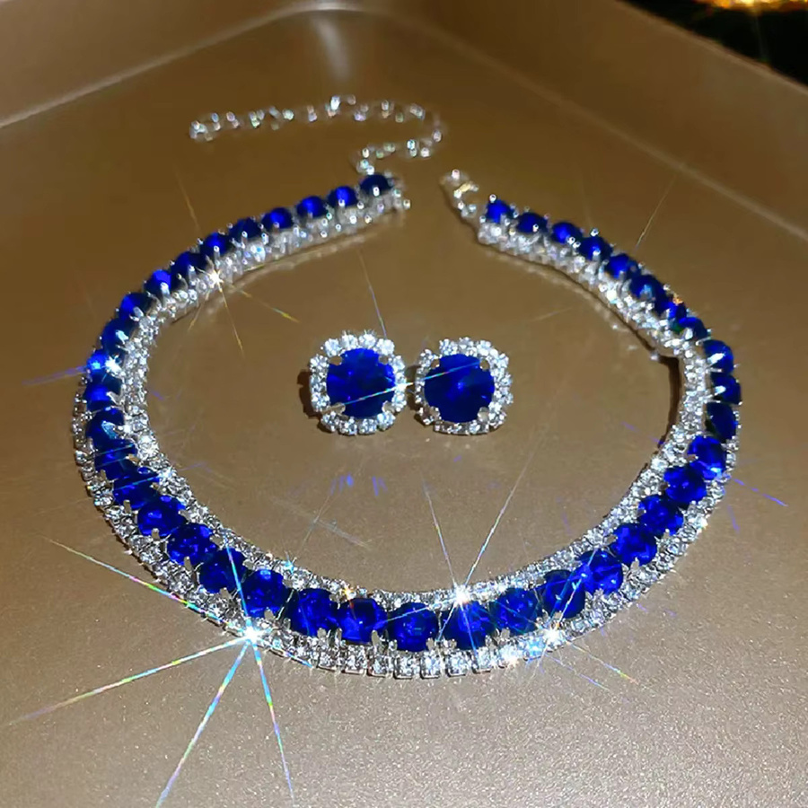 FYUAN Schmuck-Set, Kristall, Silber, Damen - Bild 3