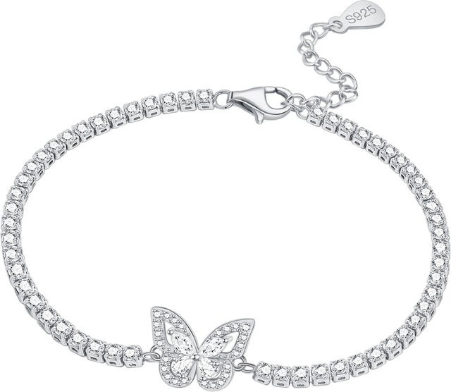 CYCUFF Kettenglied-Armband, 925 Silber, Schmetterling, Damen - Bild 1
