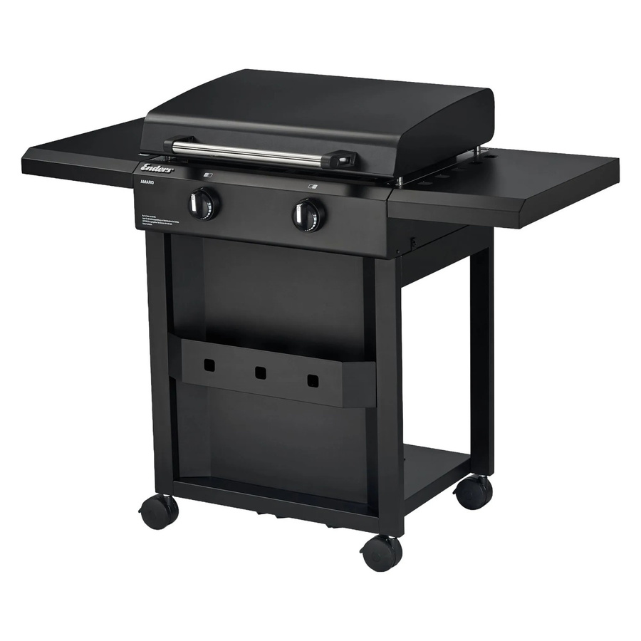 Enders Plancha-Grill Amaro 2 Gasgrill in Schwarz mit Edelstahl und abklappbaren Seitentischen - Bild 2