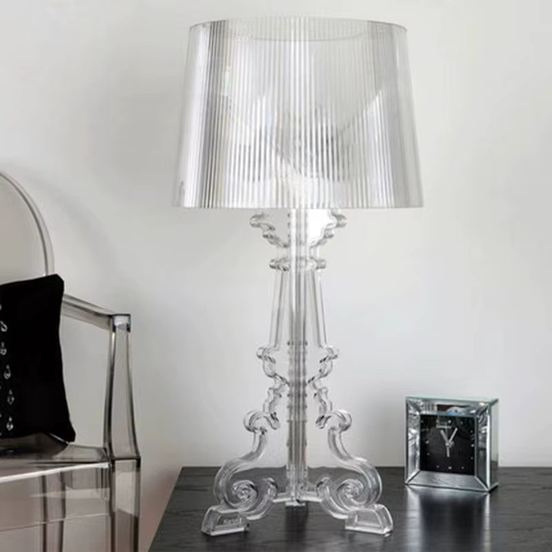 JIANKEXING Acryl-Schreibtischlampe in Transparent mit warmweißem Licht für Schlafzimmer und Home Office - Bild 2