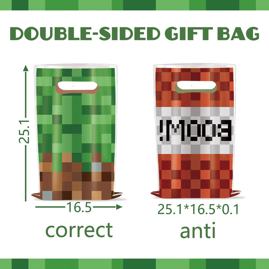 Minecraft Motiv Geschenktüten aus Kunststoff mit Griffen in Mehrfarbig für Party und Geburtstag von Bandai - Bild 6