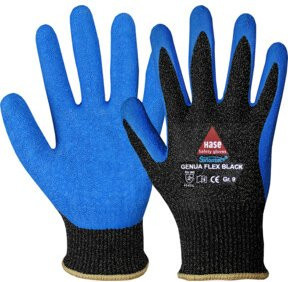 Hase GENUA FLEX BLACK Montagehandschuh schnittfest in Schwarz und Blau, Größe 6 - Bild 1