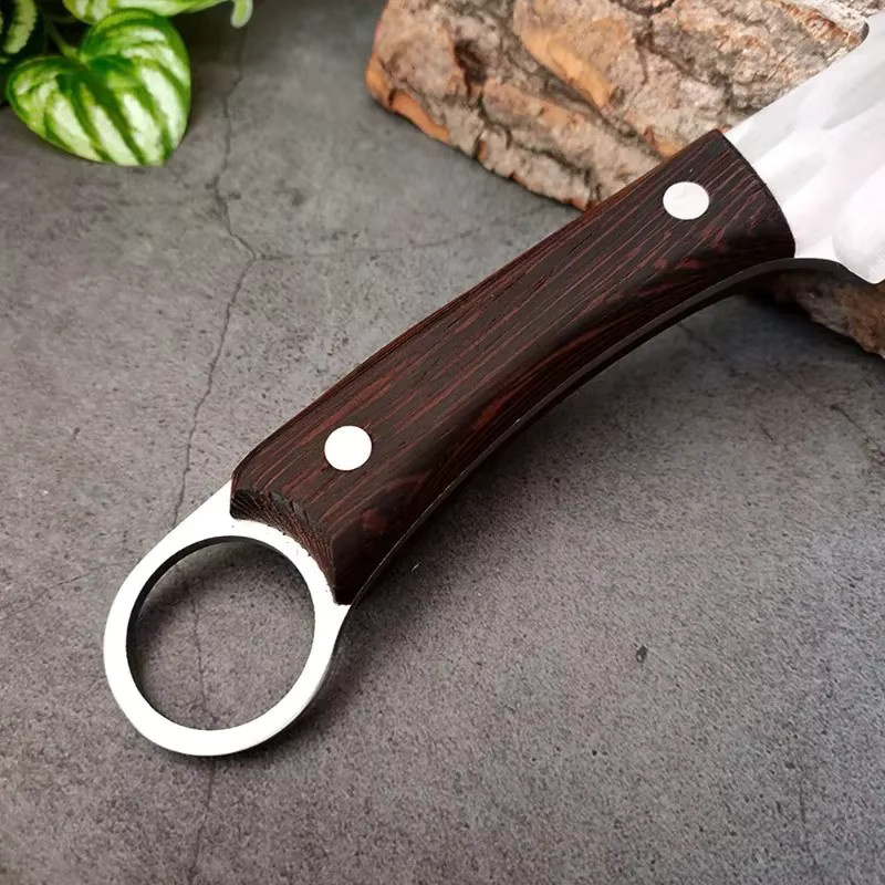 GuanQi Schmiedemesser mit Holzgriff als Fleisch- und Fischmesser zum Filetieren und Schneiden - Bild 4