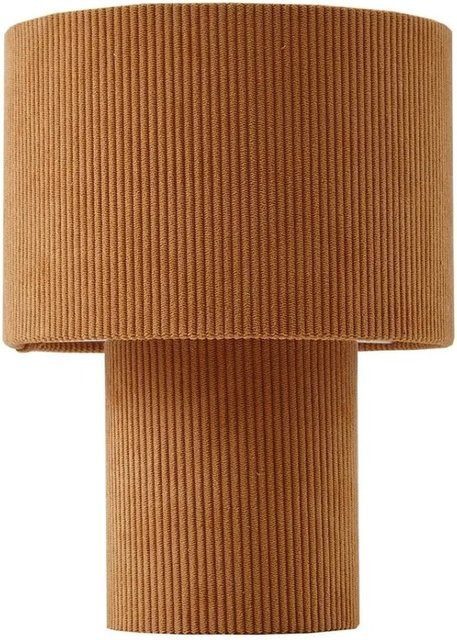 Lindby Tischlampe Jone Modern in Braun aus Textil mit E27 Fassung, Höhe: 30 cm, Durchmesser: 15 cm - Bild 1