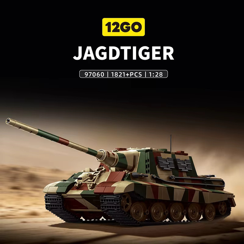12GO Jagdtiger Panzer, Sammlermodell, 1:28, ab 14 Jahren - Bild 2